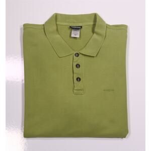 Patagonia Men's Polo Lime Green Golf Organic Cotton Polo Shirt Large